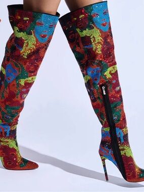 🔥 AZALEA WANG MULTI STILETTO THIGH HIGH BOOTS – SOLD OUT